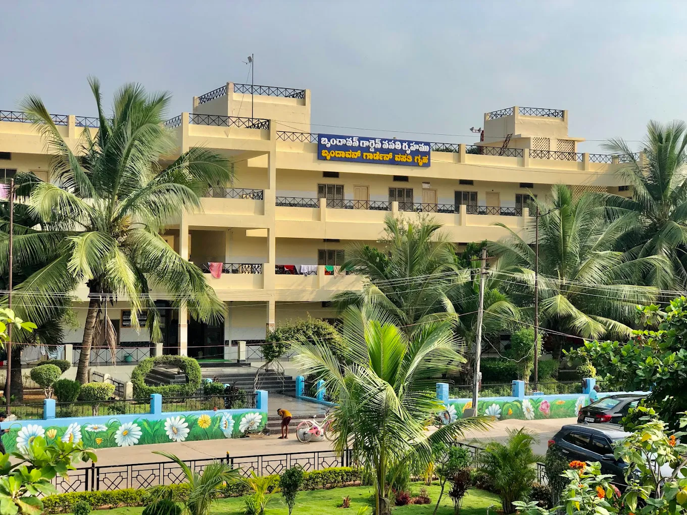 Landscaped garden and exterior at Sri Brindavan Gardens